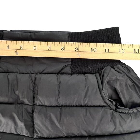 Girls Medium Quilted Black Winter Snow Pants Elastic Waistband Pockets Outdoors - Picture 6 of 9